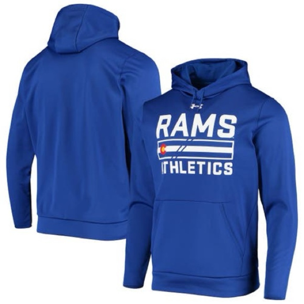Under Armour Colorado State Rams Athletics Blue Hoodie Rare Medium